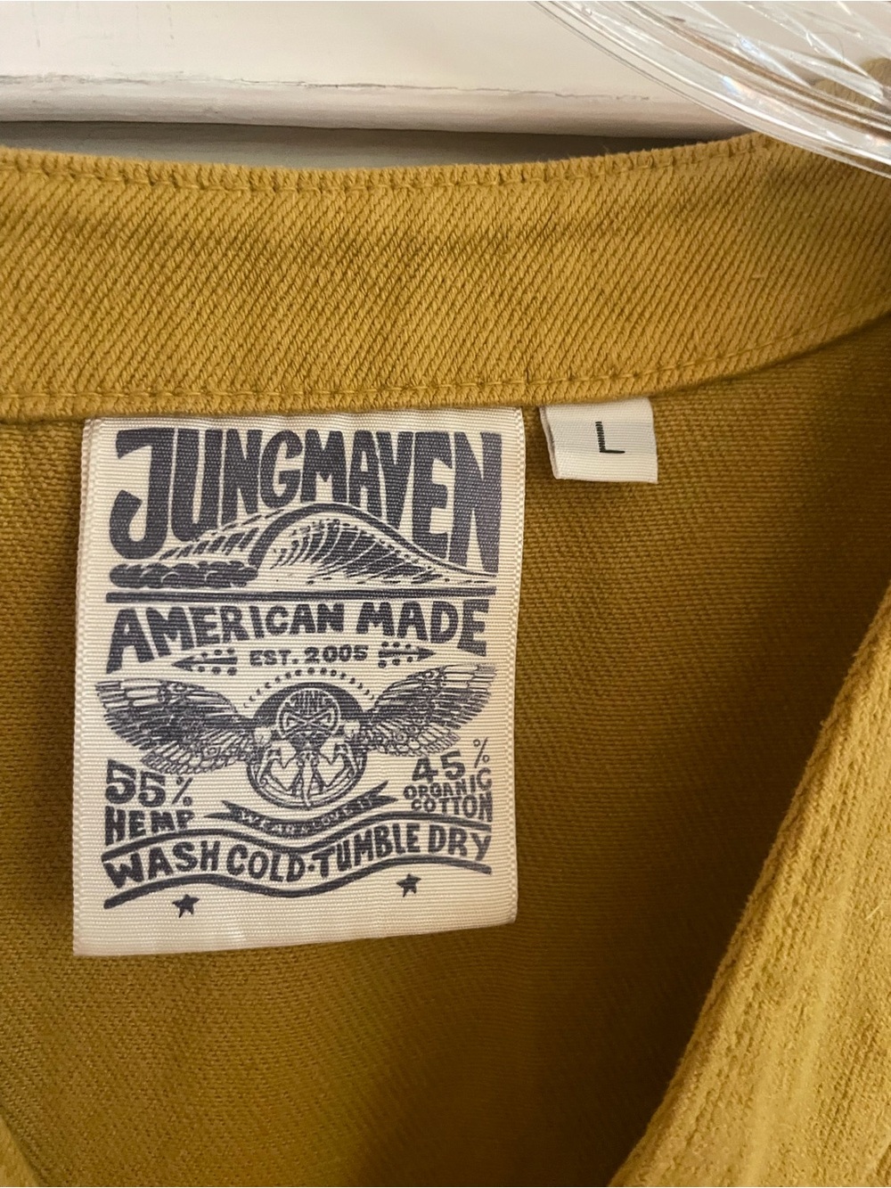 Jungmaven Falcon Vest Size Large Mustard Color EUC - Picture 2 of 5